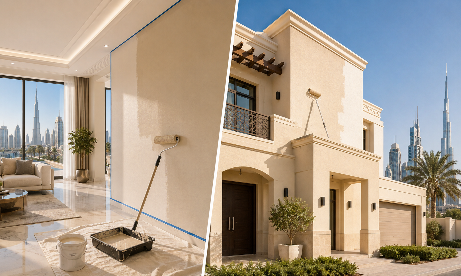 Interior vs. Exterior Painting in Dubai: Comprehensive Comparison